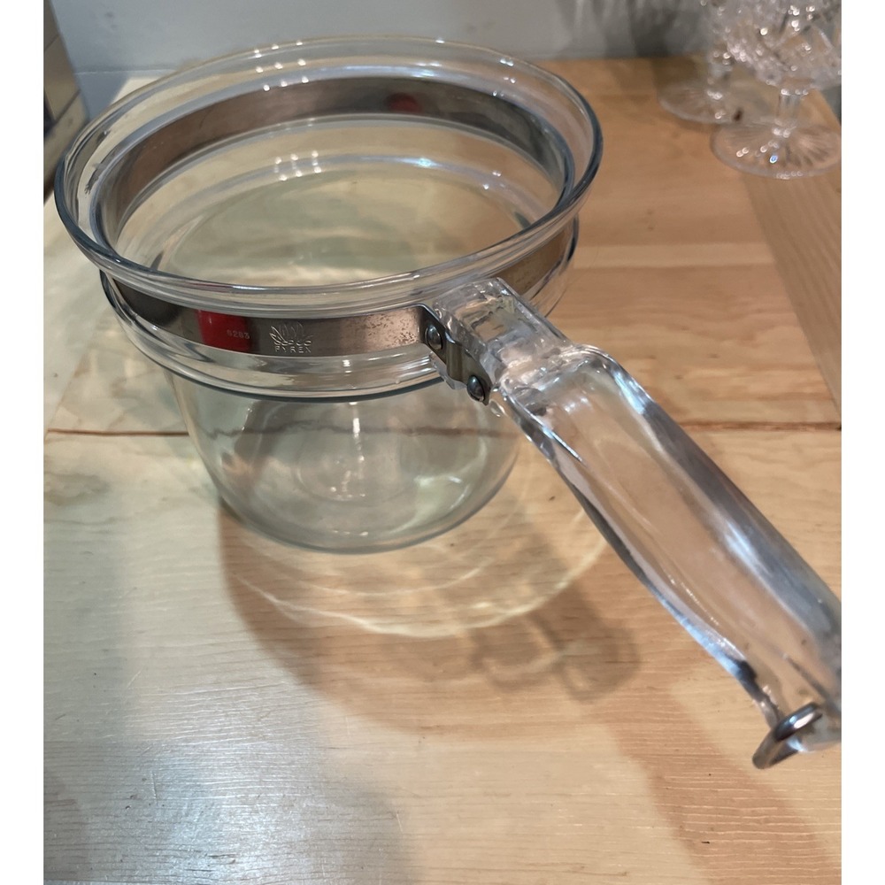 Vintage Pyrex Flameware Double Boiler Outer Pot Only  1 1/2 Quart 6283 No Lid